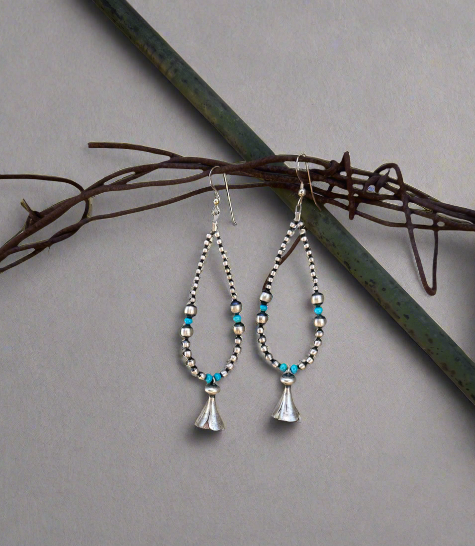 Earrings Navajo pearl & Turquoise