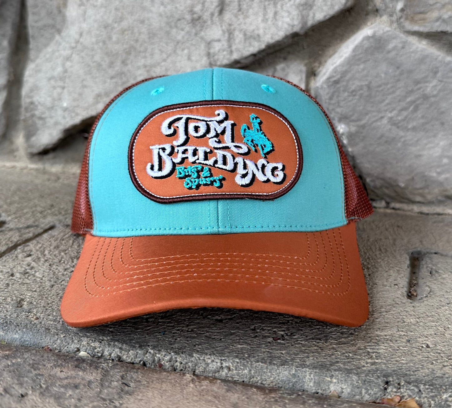 Casquette #52 NEW Burnt Orange & Turquoise avec logo classique