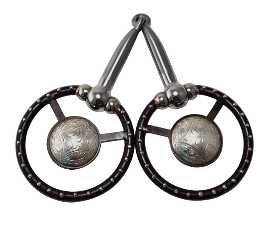 Ballhinge Ring Snaffle Gravürlü Concho