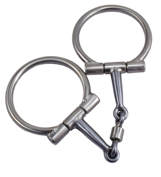 Mors de filet équin #387 Baseline D-Ring Slick 50 par Tom Balding Horse Tack
