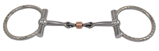 Anillo en D Ballhinge Slick 50: acero inoxidable con puntos de latón