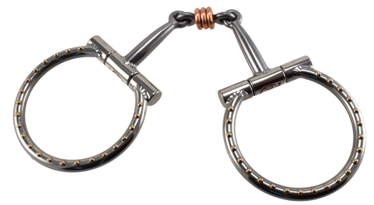 D-Ring 3 in 1 - Stainless with Brass Dots