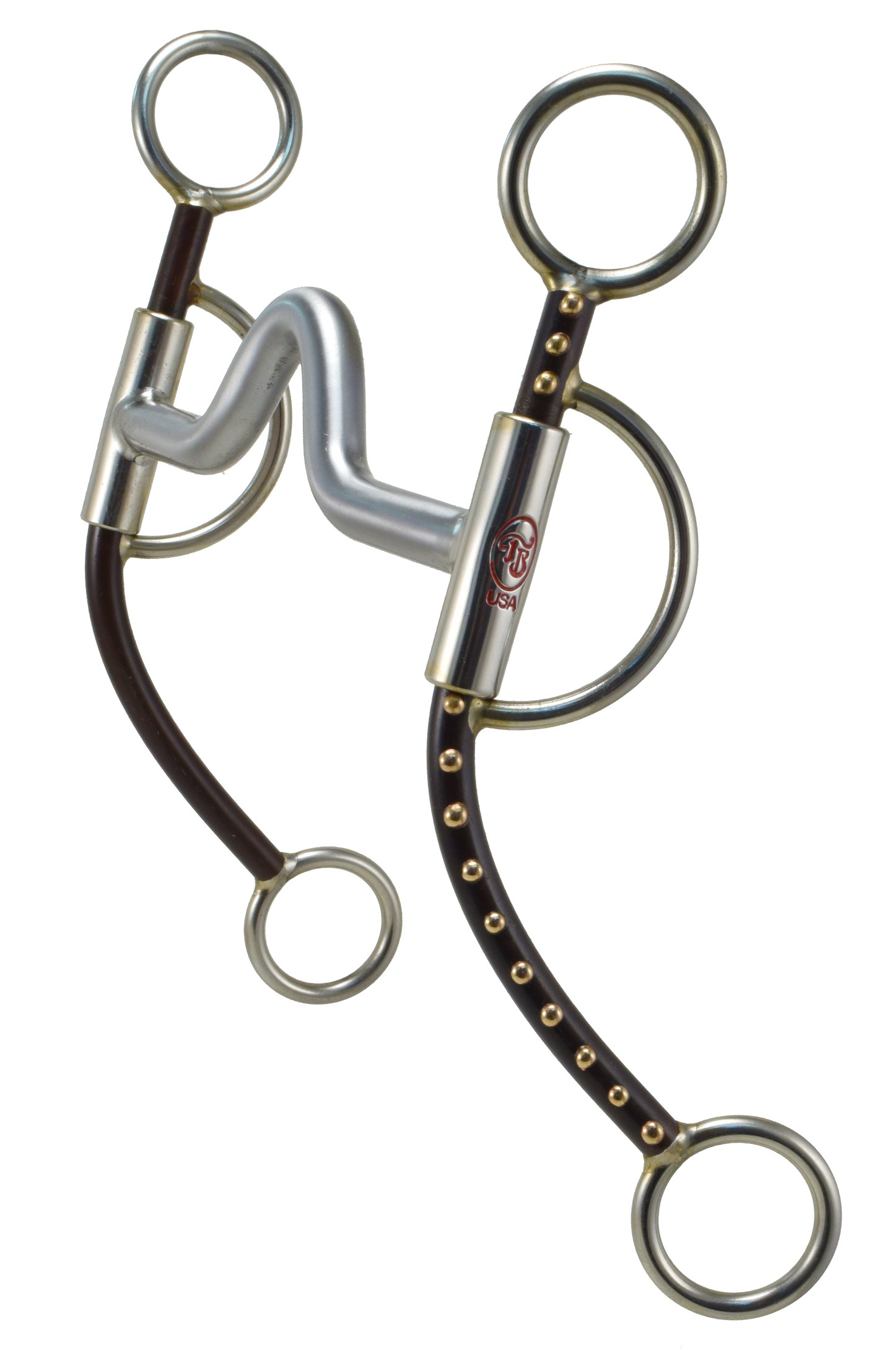 Mèche à tige longue avec passage de câble moyen–Finition brune avec points en laiton