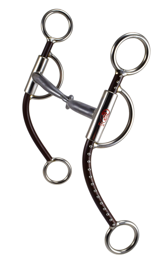 Long Snaffle - Brown with Dots