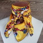 Silk Wild Rag Pattern - Bouquet Golden Rod – Tom Balding Bits & Spurs