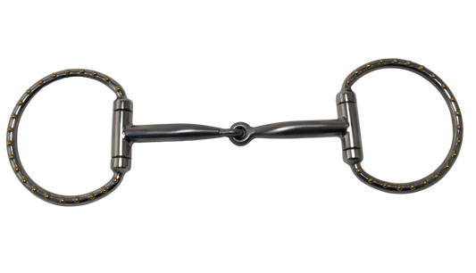 Egg Butt Snaffle Stainless with Dots Brass