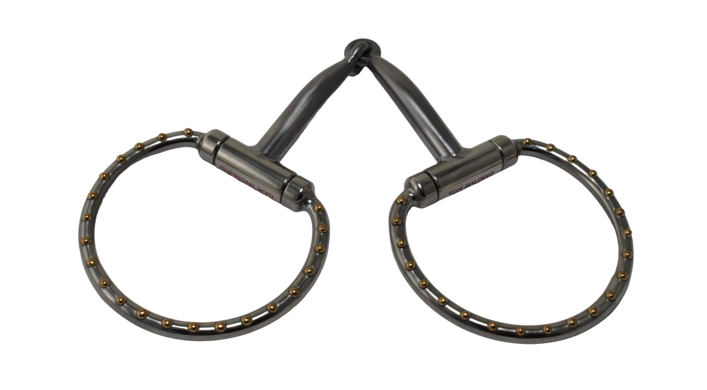 Egg Butt Snaffle Stainless with Dots Brass