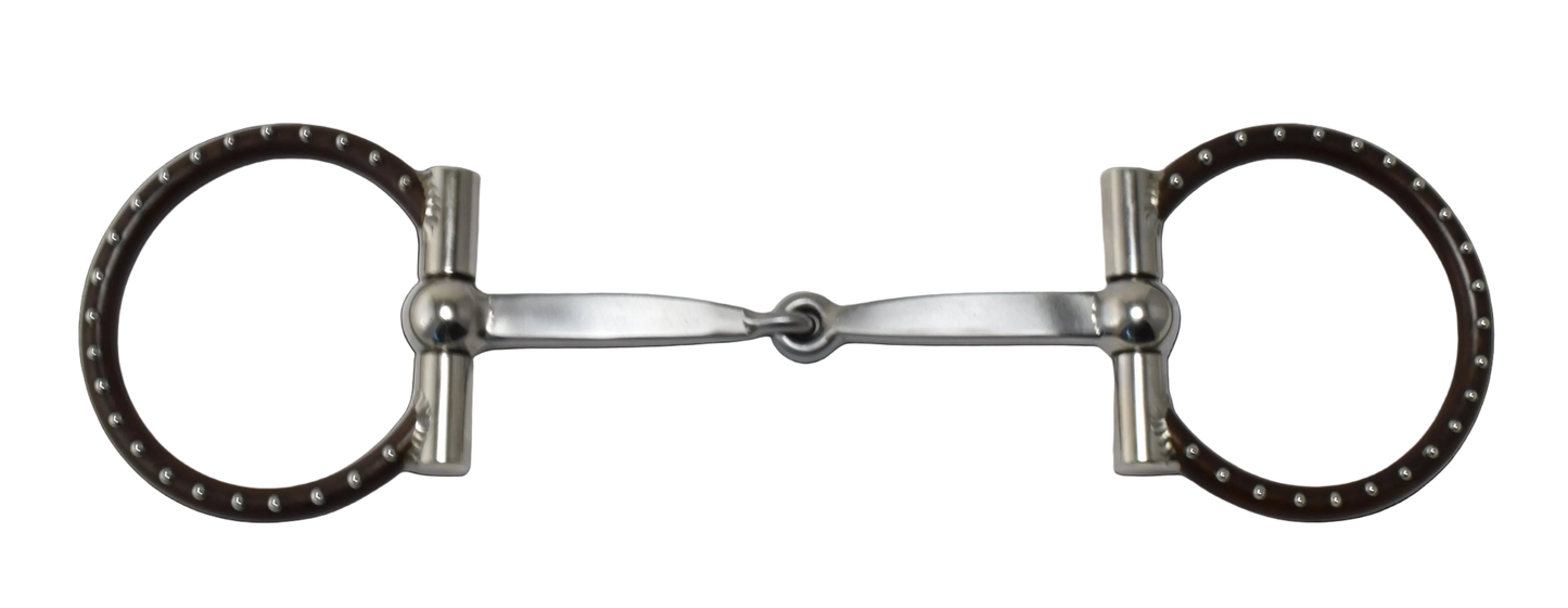 Ballhinge D-Ring Flat Bar Snaffle - Brown