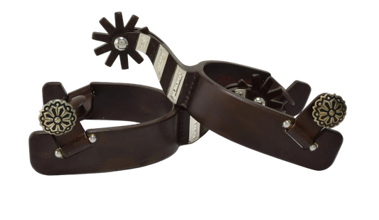 IN STOCK LADIES SPUR #120 Silver Bars With Brown Finish