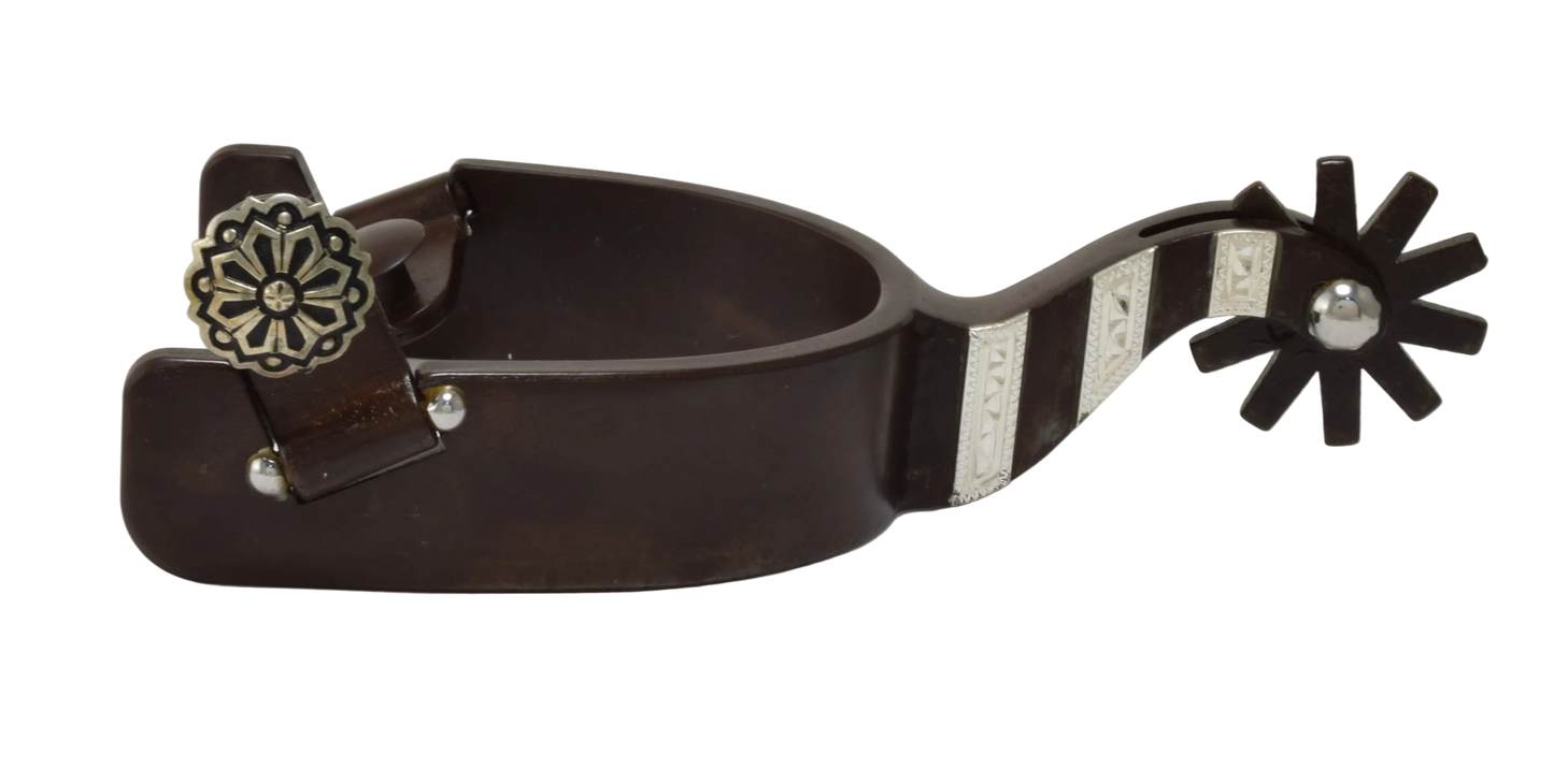 IN STOCK LADIES SPUR #120 Silver Bars With Brown Finish