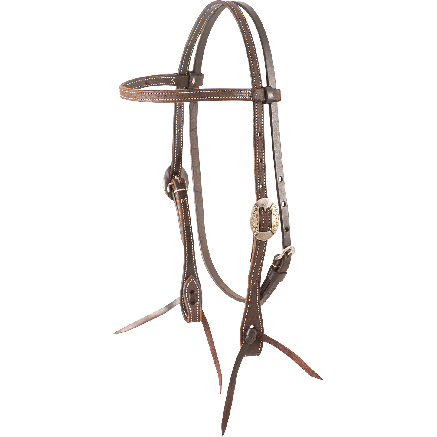 Copia de Headstall #73 - Browband Headstall Clarendon Buckle Chocolate Rougout