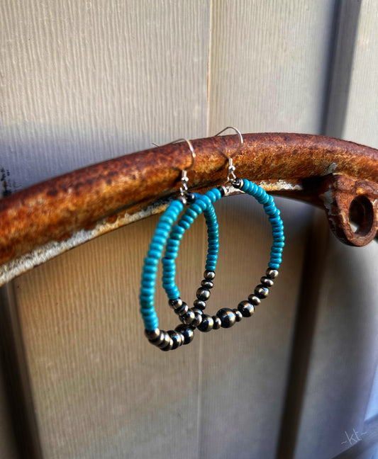 Copia di orecchini di Accento con Perla Turchese &amp; Perla Navajo