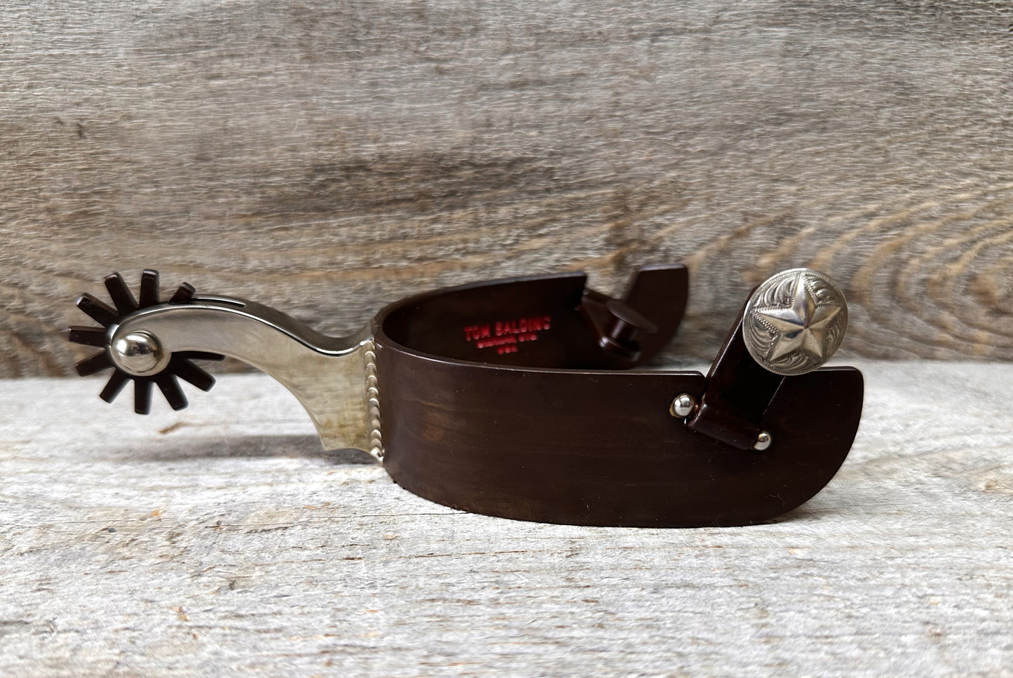 Spur #74 Stainless Shank With Brown Finish - Mens Heelband
