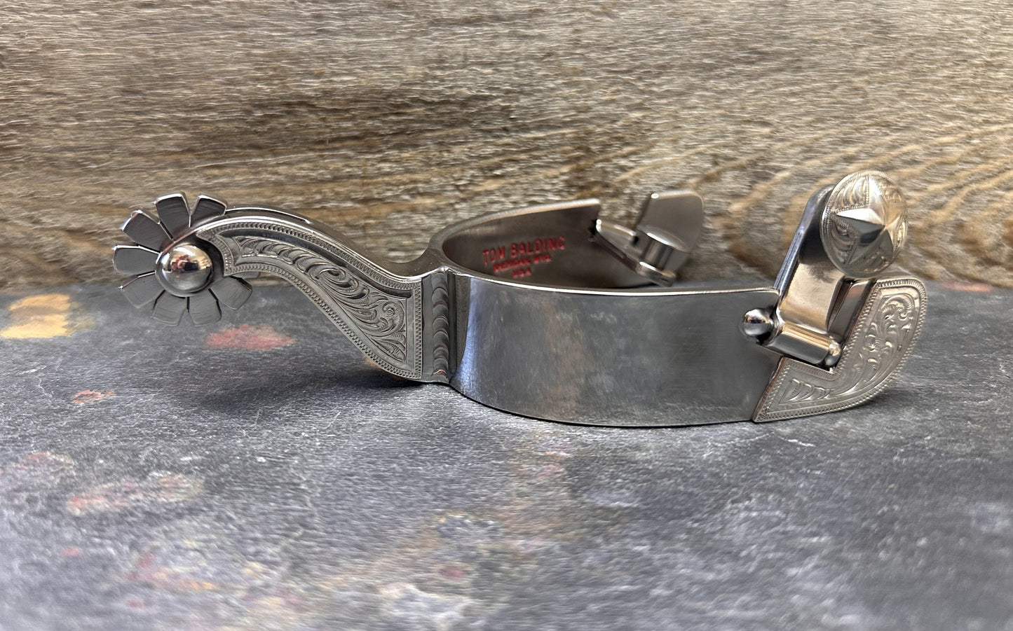 Spur #79 Engraved Silver on Stainless -  Ladies Heelband