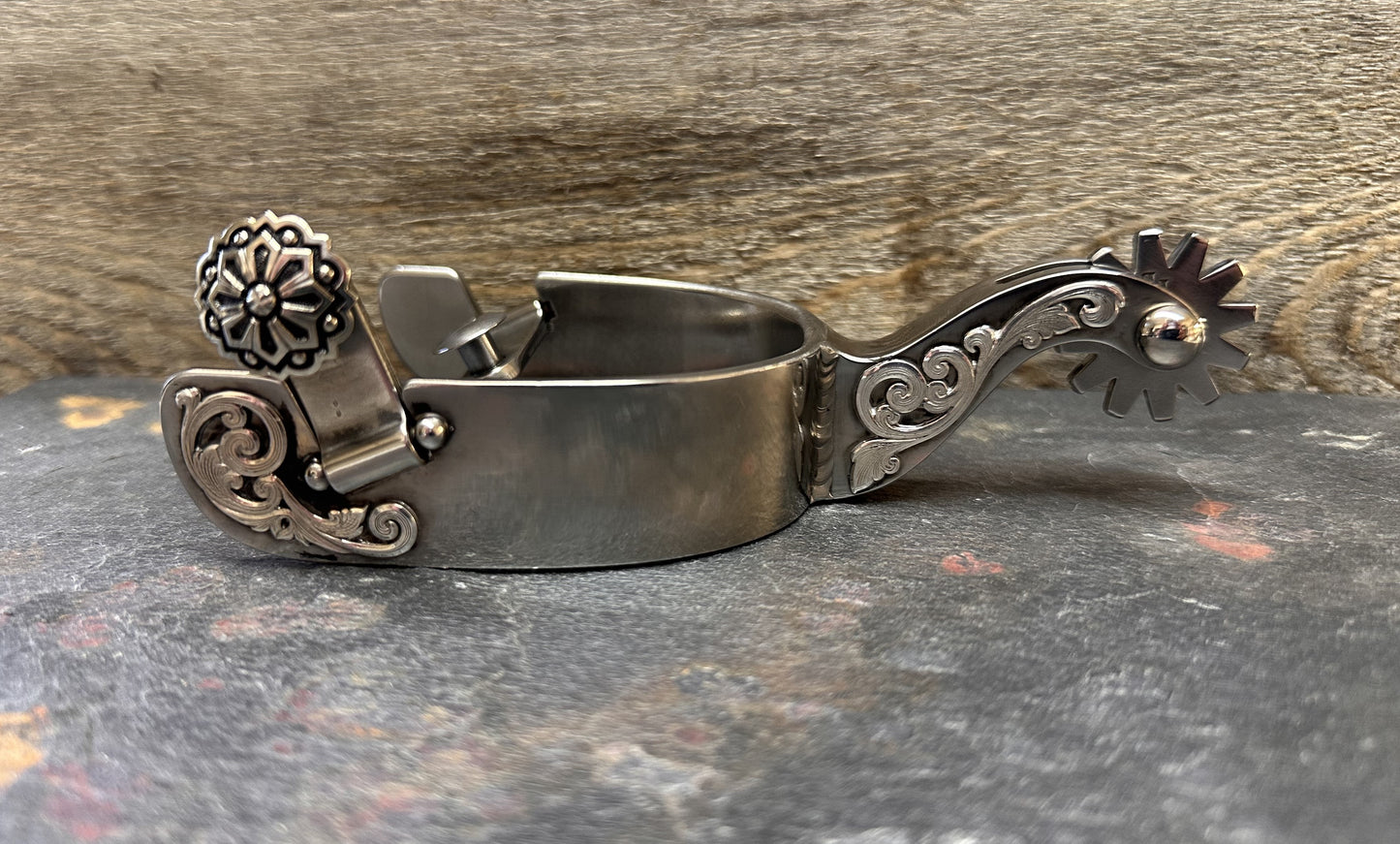 Spur #78 Floral on Shank Stainless -  Ladies Heelband