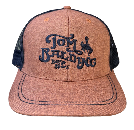 Cap #60 Burnt Orange & Black Trucker Cap - Tom Balding® Cap