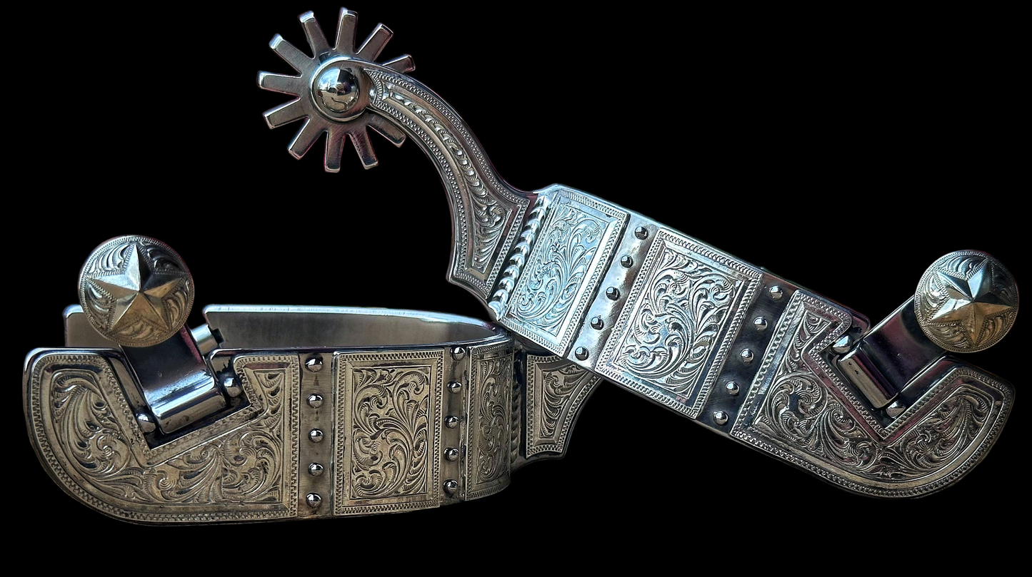 Spur #29 Placa grabada completa con puntos en acabado inoxidable