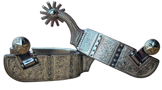 Spur #29 placa totalmente gravada com pontos em acabamento inoxidável