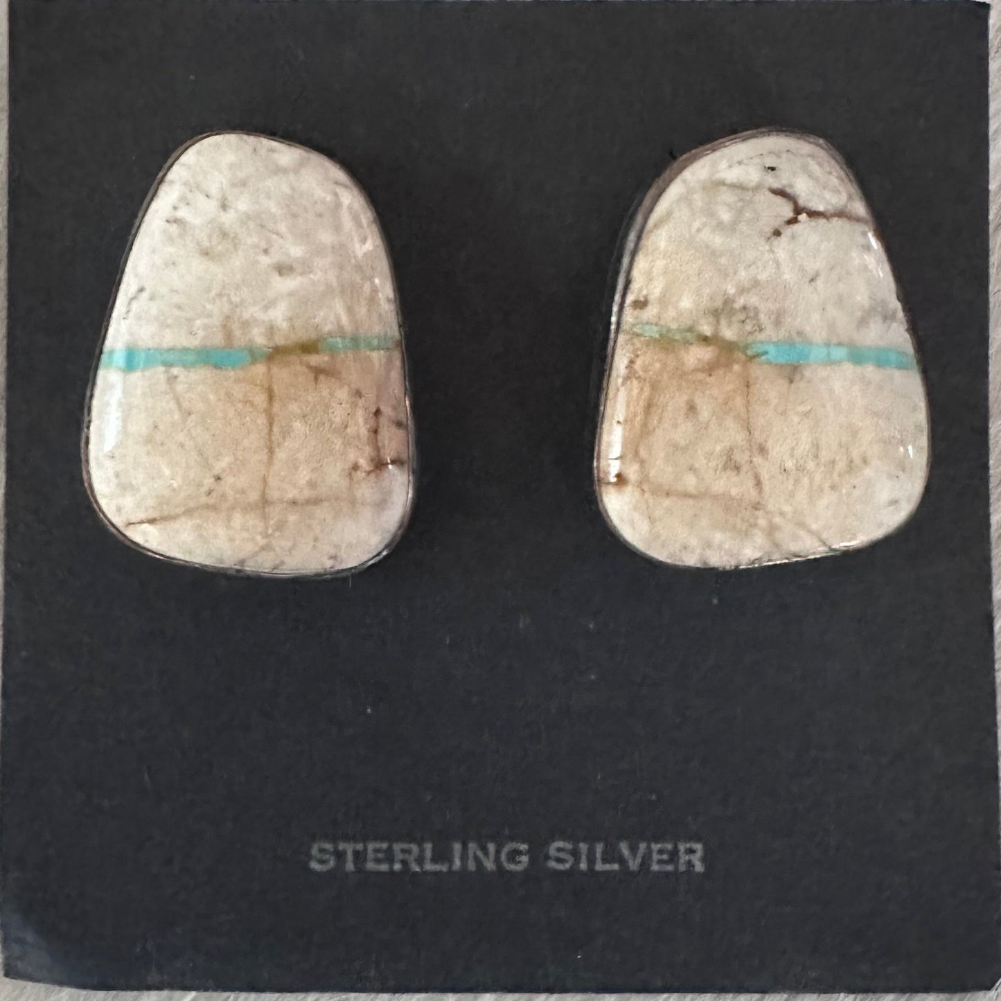 Türkisadern in Sterling Silber Ohrringen