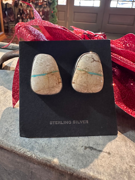 Türkisadern in Sterling Silber Ohrringen