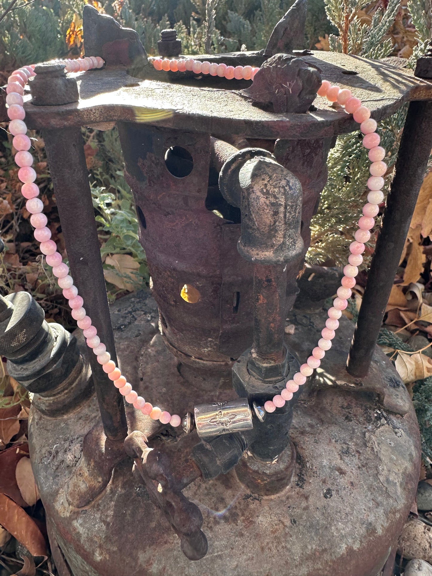 Navajo kraliçe gümüş zincir-turkuaz veya pembe kabuklu kabuk kolye (kopya)