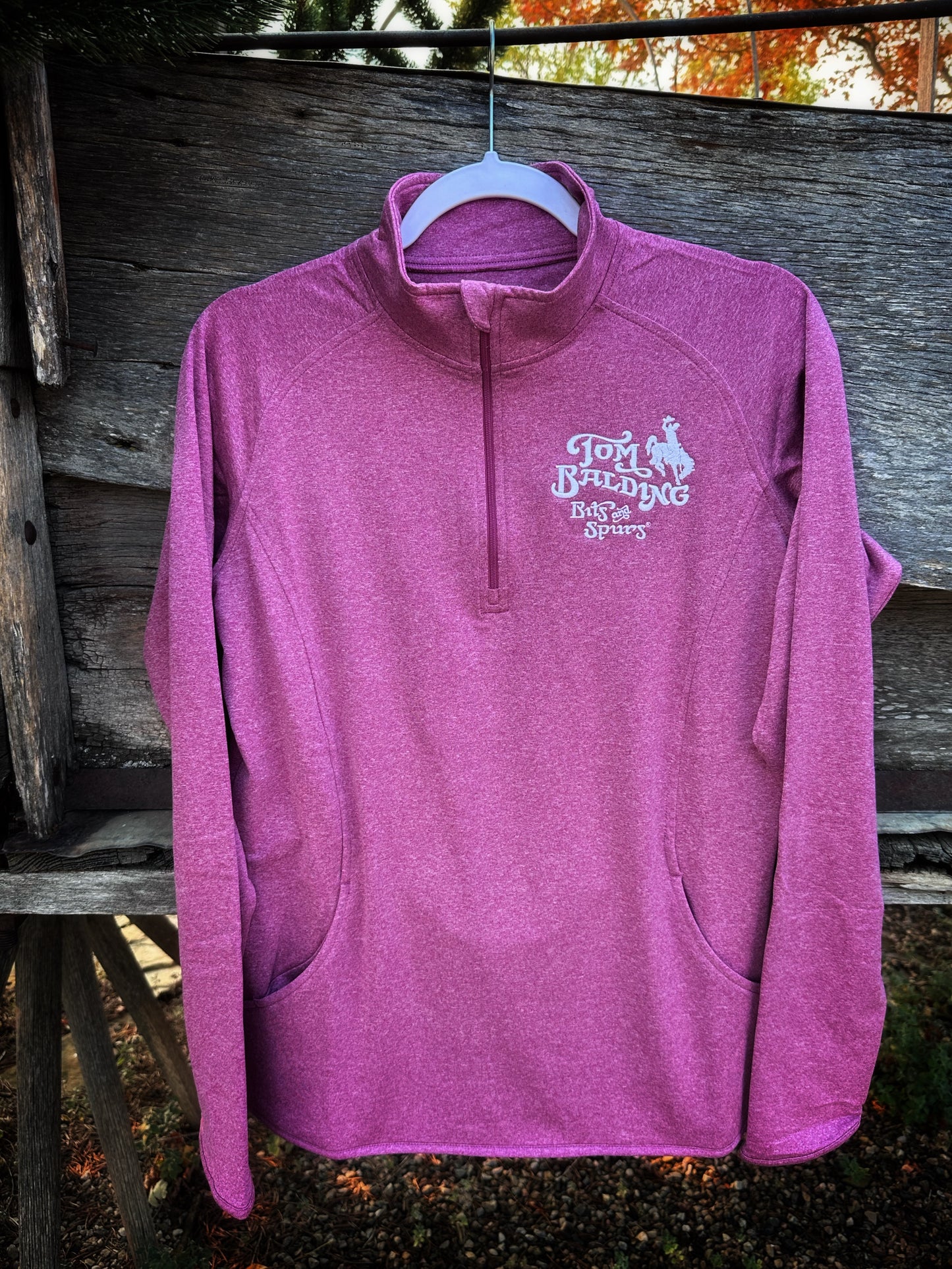 Ladies Pink Rush Heather Pullover - Classic Logo