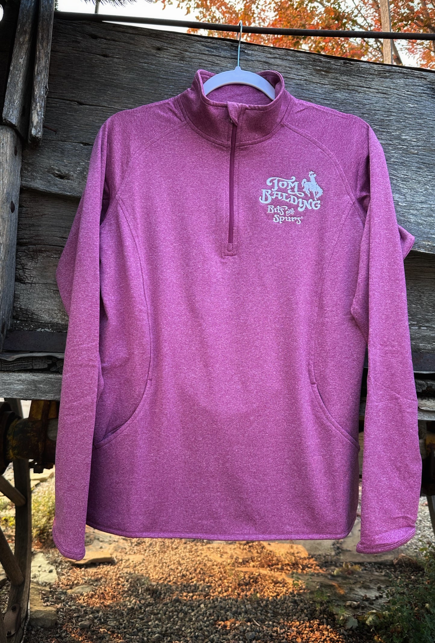 Ladies Pink Rush Heather Pullover - Classic Logo