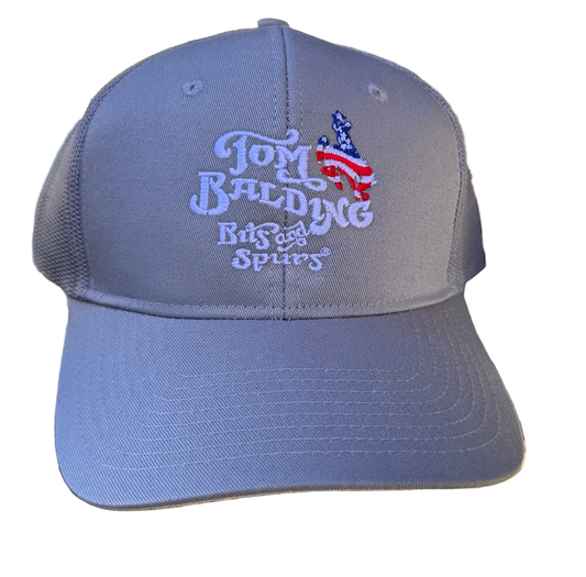 Cap #57 NEW Gray with Classic Logo Patriotic Bucking Horse