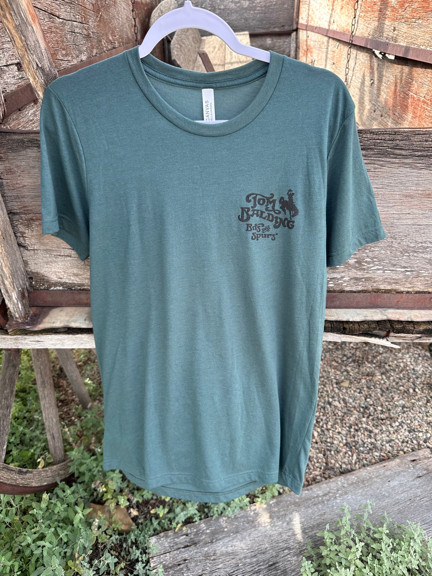 T-shirt TBBS Bella+Canvas® - Heather Forest - Tom Balding Bits &amp; Spurs