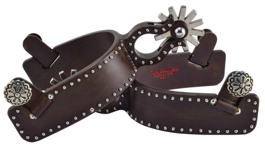 Spur #51 Texas Heelband Brown Finish with Dots