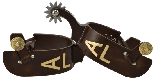Spur Nr. 34 Custom Large Initials &amp; Brown Finish