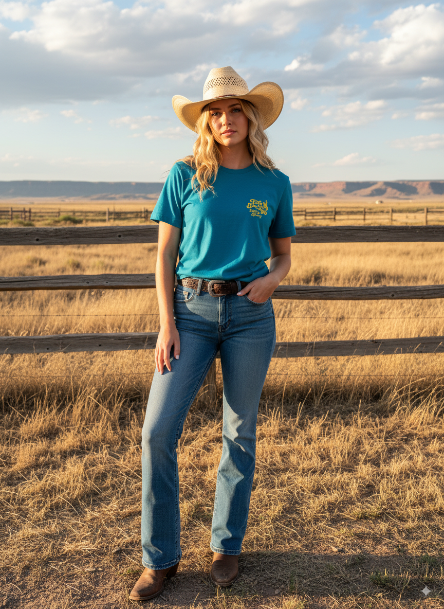 TBBS Bella Tela®T-Shirt Crewnect-Marine - Tom Balding Bits &amp; Spurs
