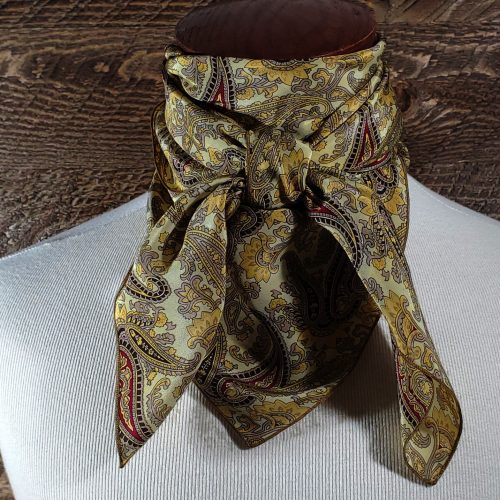 Silk Wild Rag Pattern - Gold Paisley