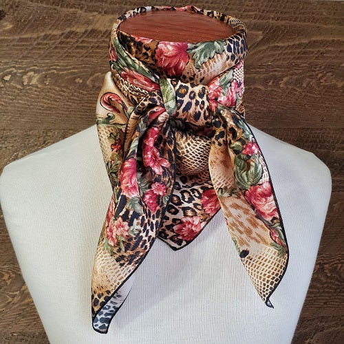 Silk Wild Rag Pattern - Exotic Roses – Tom Balding Bits & Spurs
