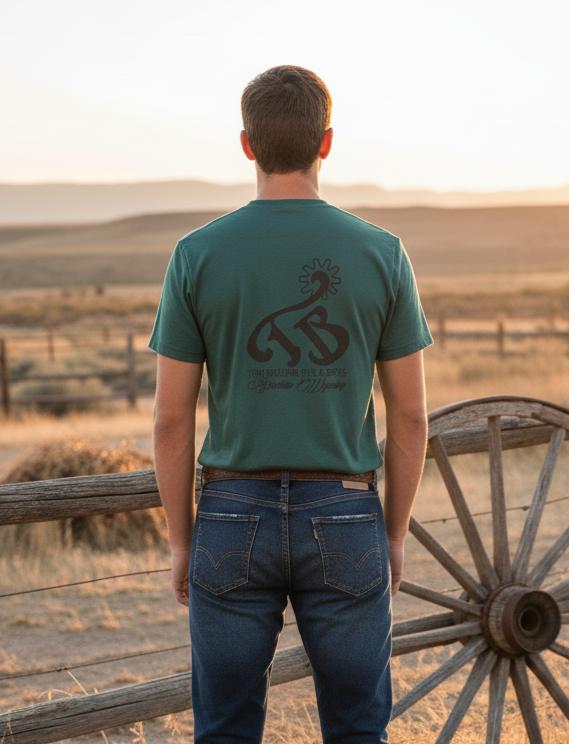 T-shirt TBBS Bella+Canvas® - Heather Forest - Tom Balding Bits &amp; Spurs