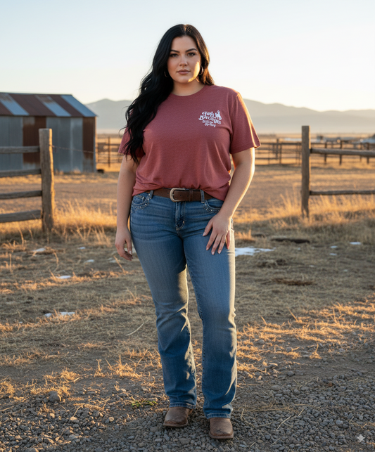 T-shirt TBBS Bella+Canvas®-Mauve chiné-Tom Balding Bits & Spurs
