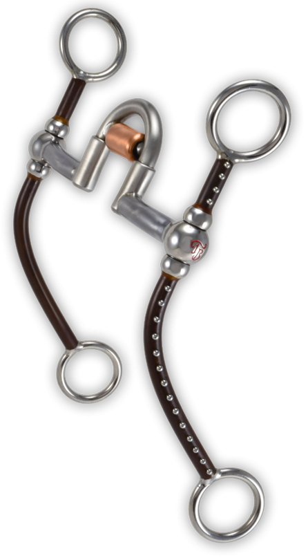 Mors équin #439 Ballhinge Long Correction avec rouleau par Tom Balding Horse Tack 