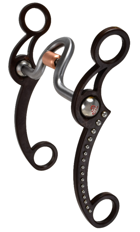Mors équin #494- Mustang Clearwater avec rouleau par Tom Balding Horse Tack