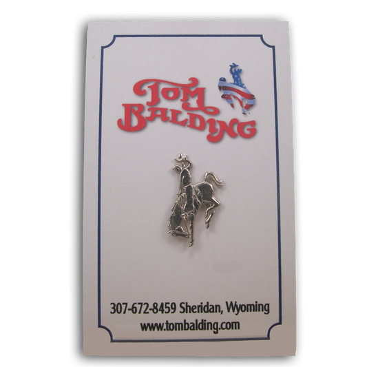 Pin de plata de ley TB Bucking Horse de Tom Balding Bits & Spurs