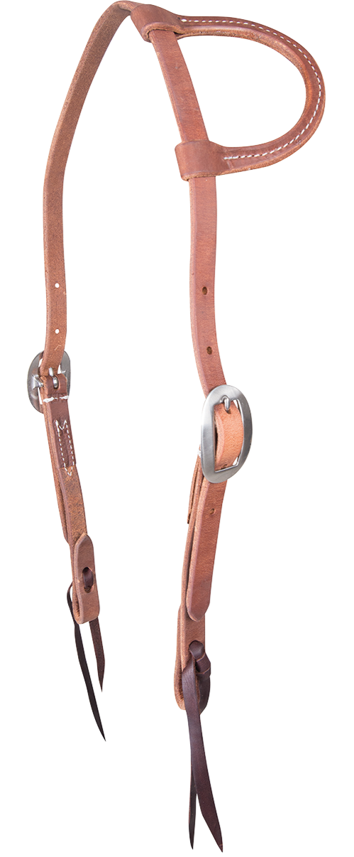 Headstall # 50 - غطاء رأس منزلق للأذن من Hermann Oak Harness Leather