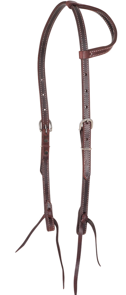 Headstall #47 - Paslanmaz çelik tokalı Kayar Kulaklı Headstall