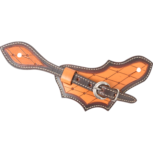 Ремешок-шпора № 16 Ремешок-шпора из дубового листа со стеганым инструментом и окрашенными краями