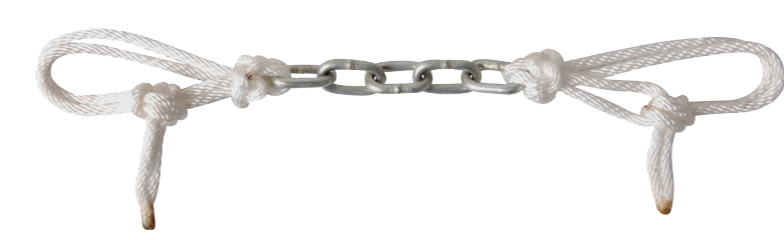Curb Strap #11 Cuerda con cadena de acero inoxidable