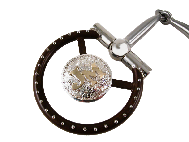 Kugelgelenk-D-Ring mit handgravierten Custom Conchos