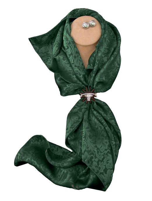 Silk Wild Rag - Зеленый жаккардовый шарф