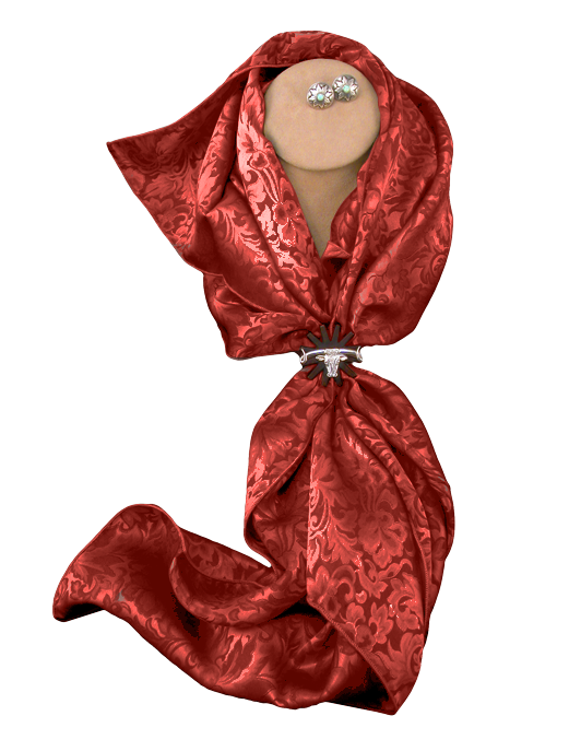 Silk Wild Rag - Красный жаккардовый шарф