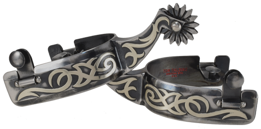Equestrian Spur #56 Nouveau 2018 - Éperons tribaux de la série 1800 en finition antique par Tom Balding Horse Tack